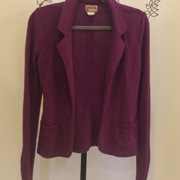 Purple sweater blazer