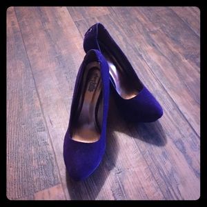 Charlotte Russe suede Purple Wedges