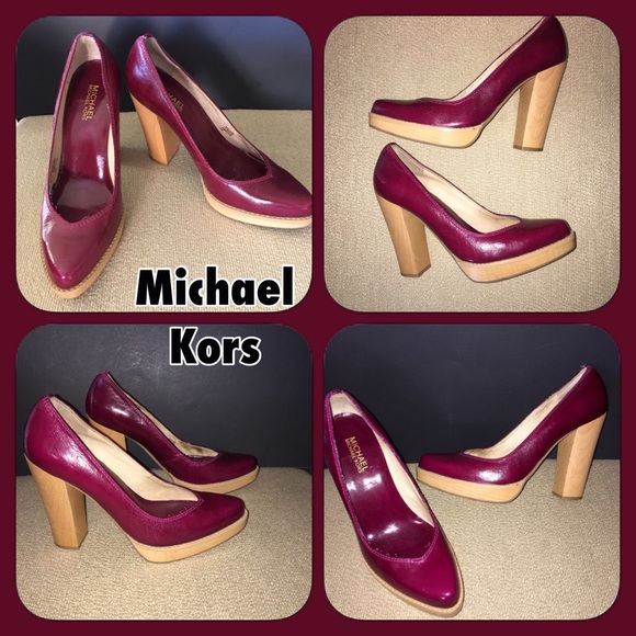 Michael Kors Shoes - ❤️Michael Kors Leather Chunk Heels Like New 7 1/2