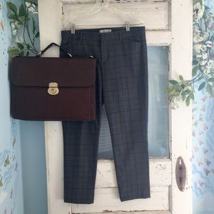 Patterned, Slim fit cropped trousers