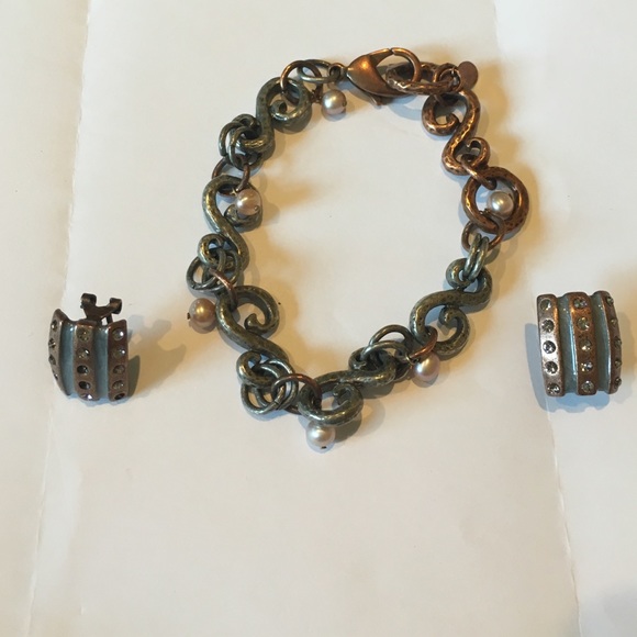 Longaberger Jewelry Jewelry - Longaberger bronze & silver necklace & earrings