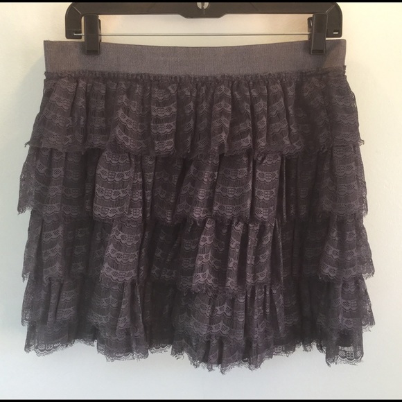 Cutest ever J. Crew grey lace skirt!