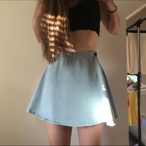 Light Washed Denim Skirt