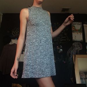 Grey Mockneck mini dress
