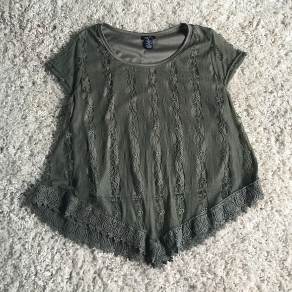 Navy green shirt