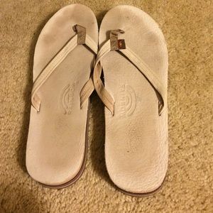 Rainbow leather sandals