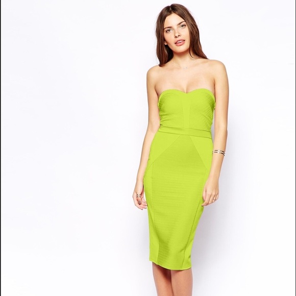 Asos Bandeau Bandage Midi Dress