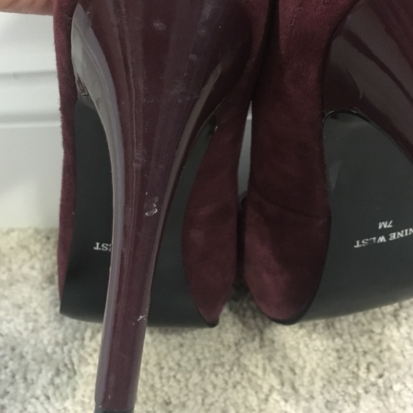 Nine West heels- maroon/brownish in color. - Picture 4 of 4