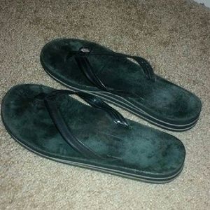 Rainbow flip flops