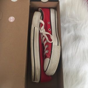 Red low cut converse