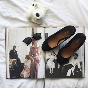 Urban Outfitters Suede Black Heels