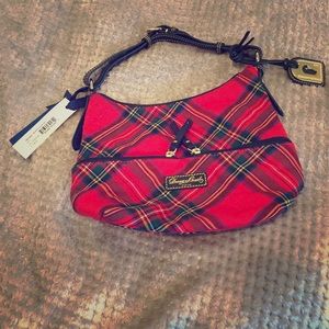 Red plaid Dooney & Bourke purse