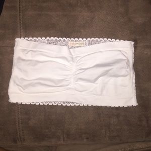 White lace bando