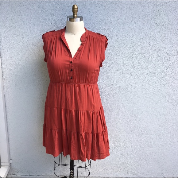 Plus Size Rust Shirt Dress Size 2X