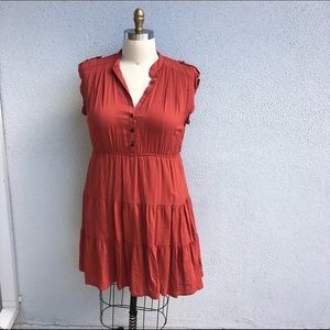 Plus Size Rust Shirt Dress Size 2X
