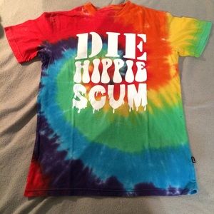 HUF die hippie scum tee