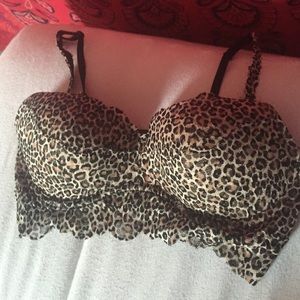 PINK push-up lace bralette