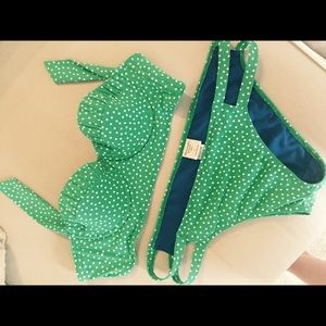 Abercrombie & Fitch Push Up Polka Dot Swimsuit