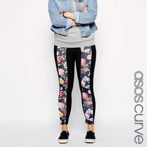 floral panel leggings