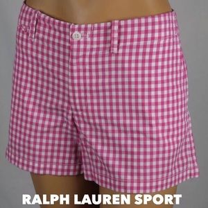 NWOT Ralph Lauren Sport Pink/White Gingham Shorts
