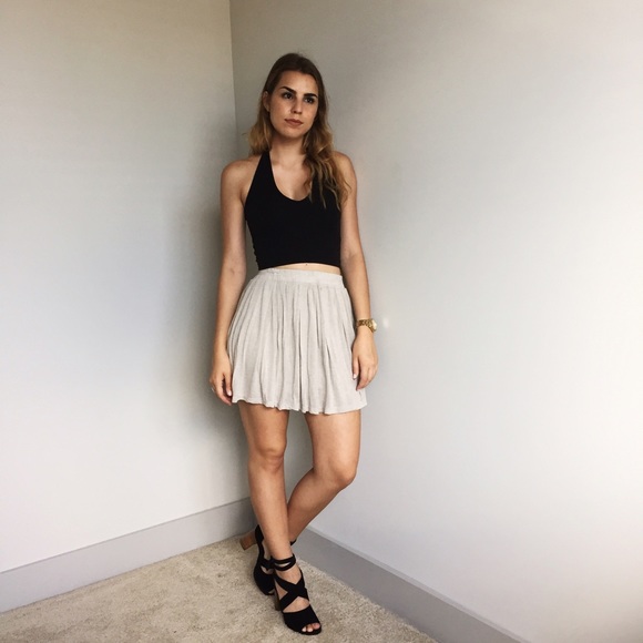 Brandy Melville Tan Jersey Skirt.