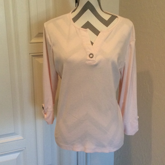 Pink 3/4 sleeve t shirt