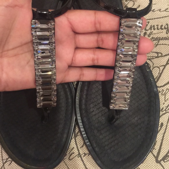 🚫GIFTED Brian Atwood* Black* Embellished* Sandal - Picture 2 of 3
