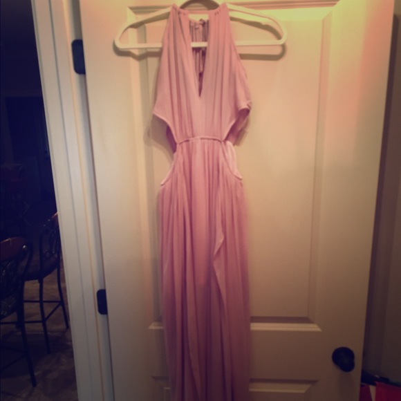 Tobi Cut Out Maxi Dress Blush Pink