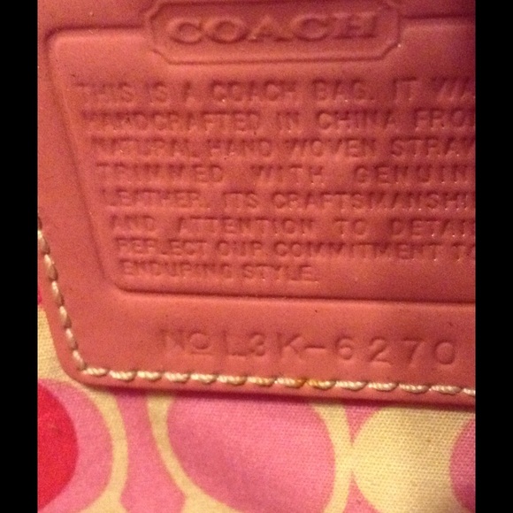 Coach Straw Pink handbag - Picture 3 of 4