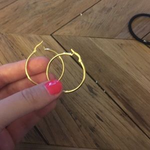 Gold hoop earrings
