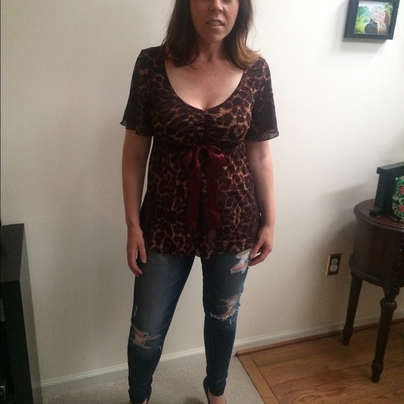 DKNY animal print top