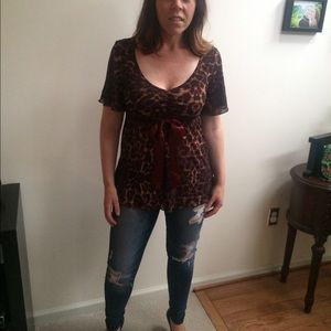 DKNY animal print top