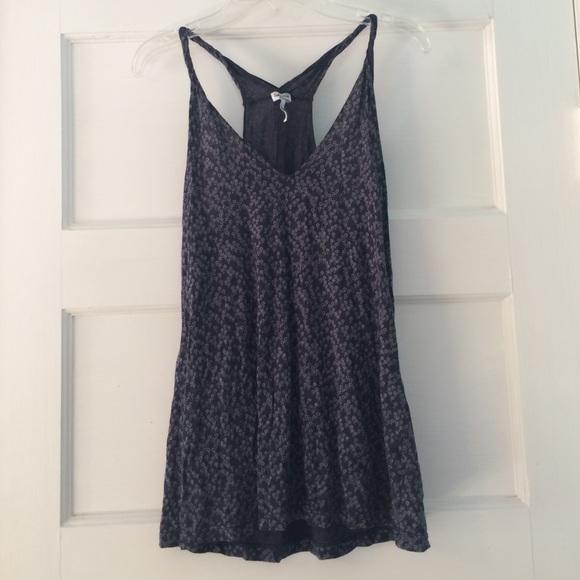 Patterned Navy Splendid Tank