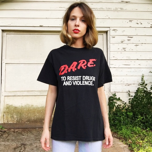 Vintage Black DARE Resist Drugs + Violence T-Shirt