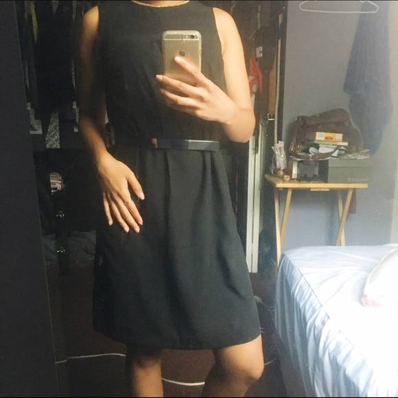 NWT Simple black dress with gold neck lining - Picture 2 of 4