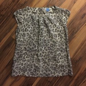 Banana republic grey leopard shirt