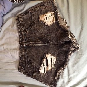 Forever 21 Charcoal High Waisted shorts