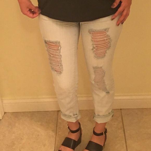 Denim - Ripped ankle Jeans!! Size 3