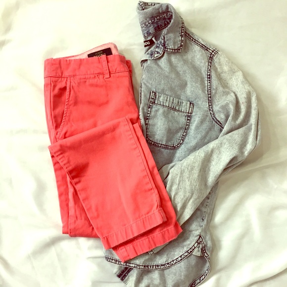 J. Crew Pants - J. Crew Waverly Chino Pants in Coral Pink Petite