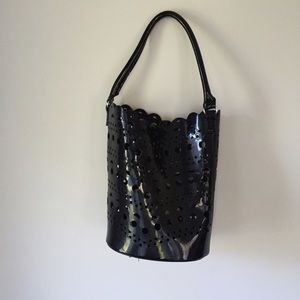 NEIMAN MARCUS BLACK CUTOUT BAG