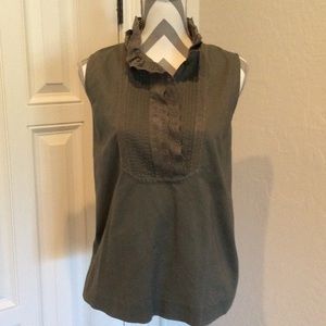 Ann Taylor sleeveless blouse green