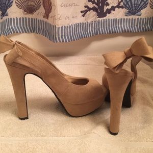 Tan Suede Heels