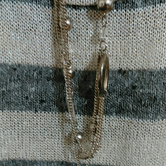 Mine Short Sleeve Metallic Thread Top Size Small - Picture 4 of 4