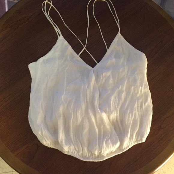 Nasty Gal Tops - Strappy white crop top