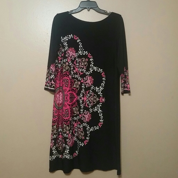 Black and pink dress