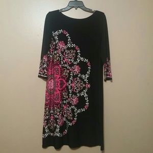 Black and pink dress