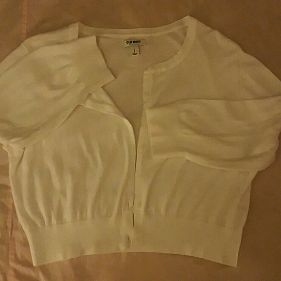 Teen large, White Crop Sweater
