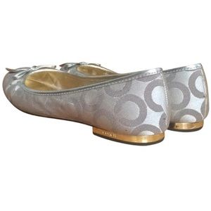 Coach - Gold signature "Landon" ballet flats