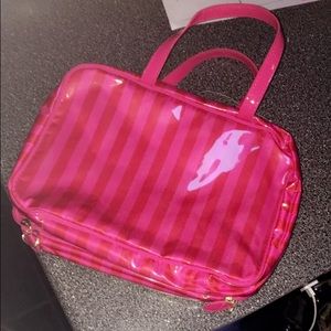 Pink fold out Victoria secret make up bag