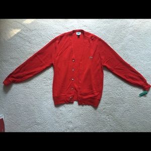 Red Lacoste Cardigan